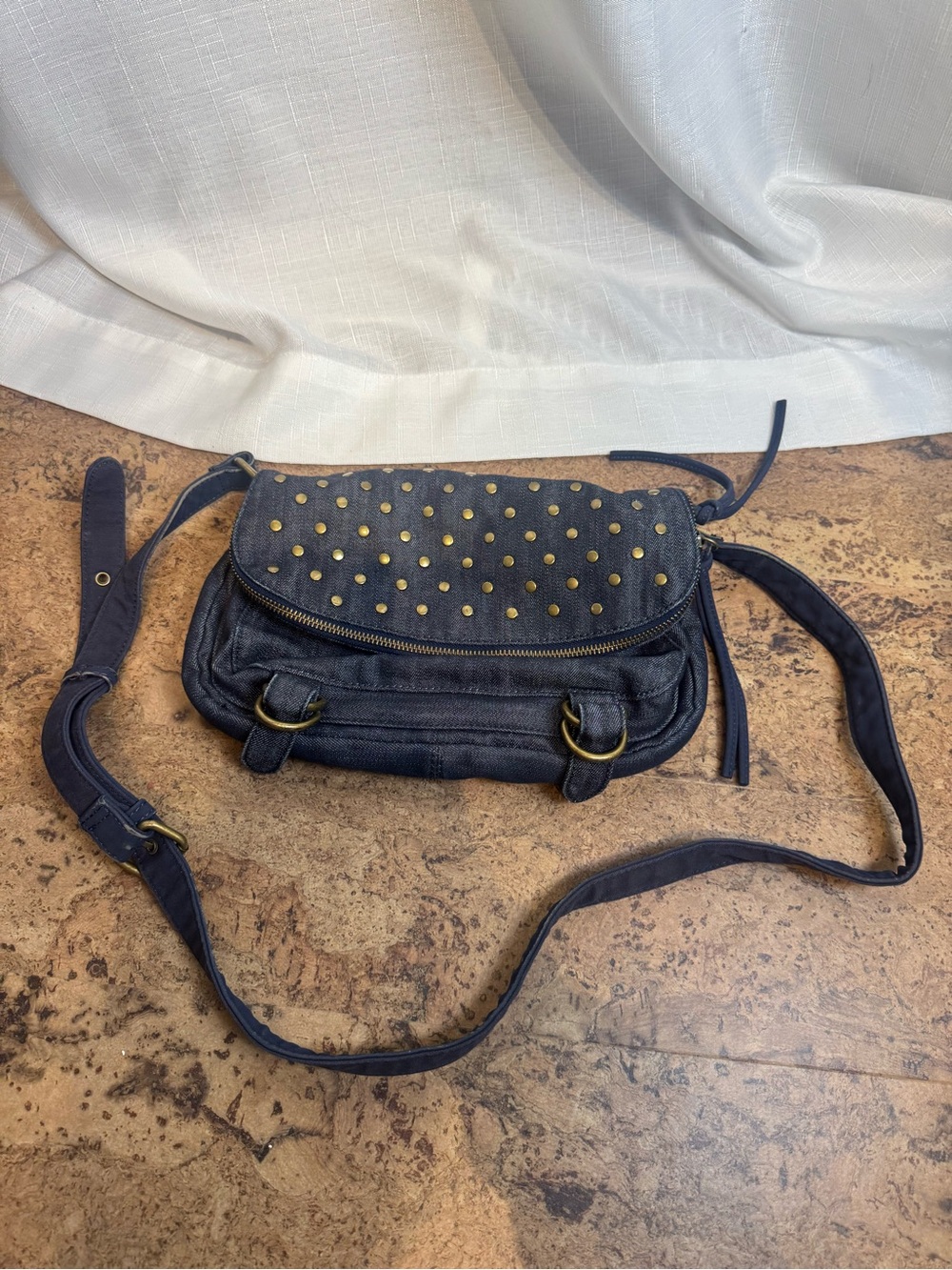 Navy Studded Crossbody Bag - Matt & Nat